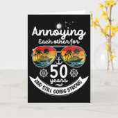 Carte S'embêter 50 ans 50e anniversaire de mariage (Fleur jaune)