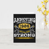 Carte S'embêter Depuis 1986 Anniversaire Mariage (Fleur jaune)