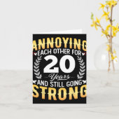 Carte S'embêter pendant 20 ans - 20e Mariage et (Fleur jaune)