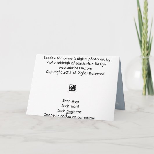 Carte Semences 4 demain (Dos)