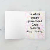 Carte Semer votre avoine sauvage Anniversaire (Intérieur)