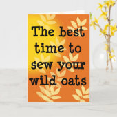Carte Semer votre avoine sauvage Anniversaire (Fleur jaune)