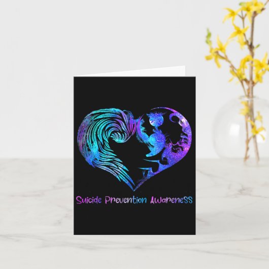 Carte Semicolon cardiaque Semaine de sensibilisation à l (Fleur jaune)