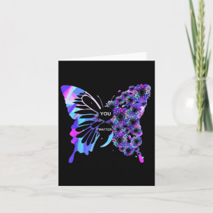 Carte Semicolon de papillon Sensibilisation au suicide S