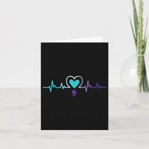 Carte Semicolon de pulsation féminine Prévention du suic