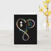 Carte Semicolon de sensibilisation à la prévention Chois (Fleur jaune)