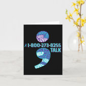 Carte Semicolon de sensibilisation à la prévention du su (Fleur jaune)