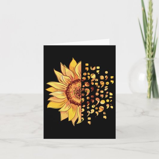 Carte Semicolon de sensibilisation au suicide Dépression (Devant)