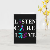 Carte Semicolon de sensibilisation au suicide Purple Tur (Fleur jaune)