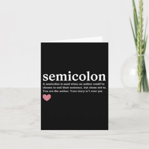 Carte Semicolon Définition Suicide Santé mentale Reconna