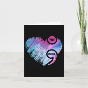 Carte Semicolon du coeur Projet de prévention du suicide