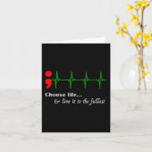 Carte Semicolon Ekg Prévention du suicide (Fleur jaune)