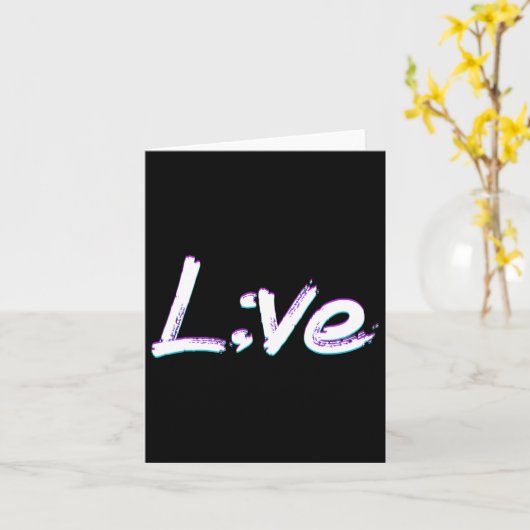 Carte Semicolon en direct Sensibilisation à la préventio (Fleur jaune)