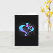 Carte Semicolon en forme cardiaque - Sensibilisation à l (Fleur jaune)