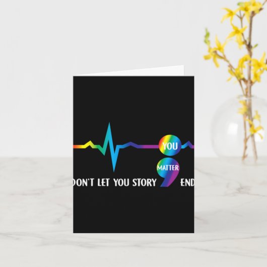 Carte Semicolon Mental Health Awareness Suicide Preventi (Fleur jaune)