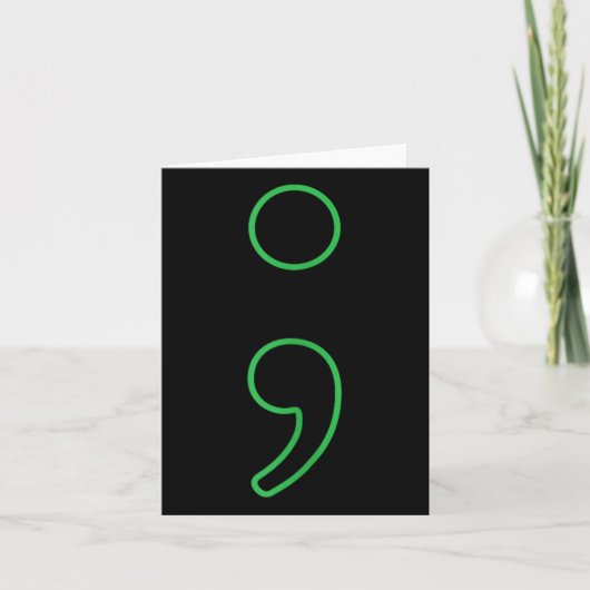 Carte Semicolon Mois de sensibilisation à la santé menta (Devant)