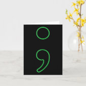 Carte Semicolon Mois de sensibilisation à la santé menta (Fleur jaune)