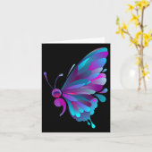 Carte Semicolon Papillon semi-côlon Tatouage santé menta (Fleur jaune)