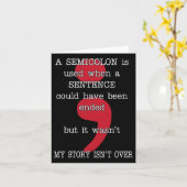 Carte Semicolon Prévention du suicide Sensibilisation Mo (Fleur jaune)