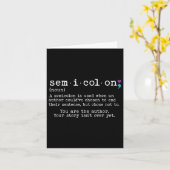 Carte Semicolon rétro Définition Prévention du suicide A (Fleur jaune)