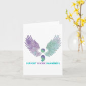 Carte Semicolon Wings Support Suicide Sensibilisation Tu (Fleur jaune)