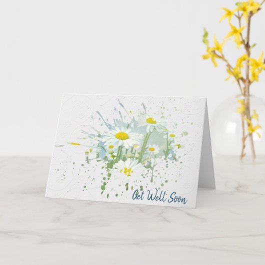 Carte S'En Sortir Bientôt Daisy Splash (Fleur jaune)