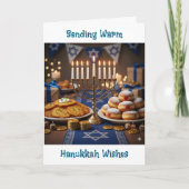 Carte Sending warm Hanukkah Wishes (Devant)