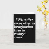 Carte Seneca Citation Souffre En Imagination Philosophe  (Fleur jaune)