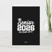 Carte Senior 2026 Funny Graduation Quote Typography (Dos)