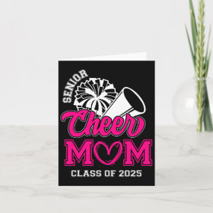 Carte Senior Pom-pom girl Mom Cheer Cl Of 2025 Graduatio