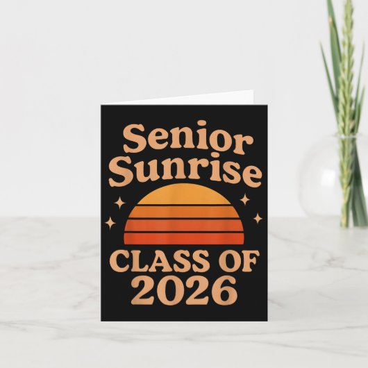 Carte Senior Sunrise 2026 Lycée 12e Douzième Année (Devant)