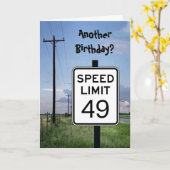 Carte Seniors Card - Another Birthday? speed limit sign (Fleur jaune)