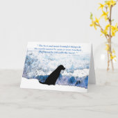 Carte Sens avec le coeur - Black Lab (Fleur jaune)