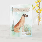 Carte Sensation de great dane mieux après la chirurgie à (Fleur jaune)