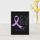 Carte Sensibilisation à la fibromyalgie du ruban pourpre (Fleur jaune)