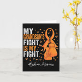 Carte Sensibilisation à la leucémie du ruban orange (Fleur jaune)