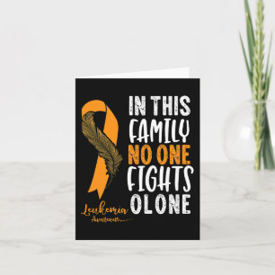 Carte Sensibilisation à la leucémie Orange Ribbon Cancer