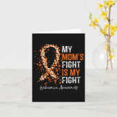 Carte Sensibilisation à la leucémie Ruban orange Le comb (Fleur jaune)