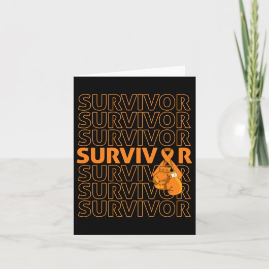 Carte Sensibilisation à la leucémie Survivor Orange Ribb (Devant)