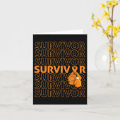 Carte Sensibilisation à la leucémie Survivor Orange Ribb (Fleur jaune)