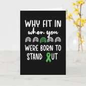 Carte Sensibilisation à la paralysie cérébrale Ruban ver (Fleur jaune)