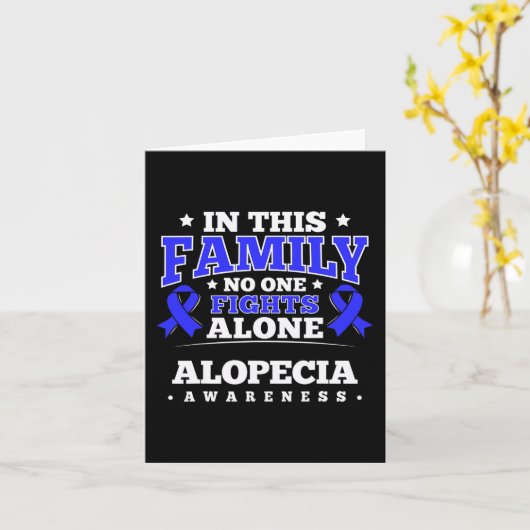 Carte Sensibilisation à la perte de cheveux Ruban Alopec (Fleur jaune)