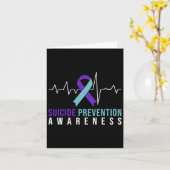 Carte Sensibilisation À La Prévention Du Suicide Rose Et (Fleur jaune)