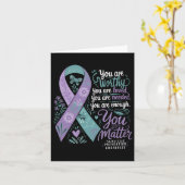 Carte Sensibilisation à la prévention du suicide Soutien (Fleur jaune)