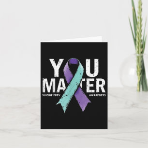 Carte Sensibilisation à la prévention du suicide Turquoi