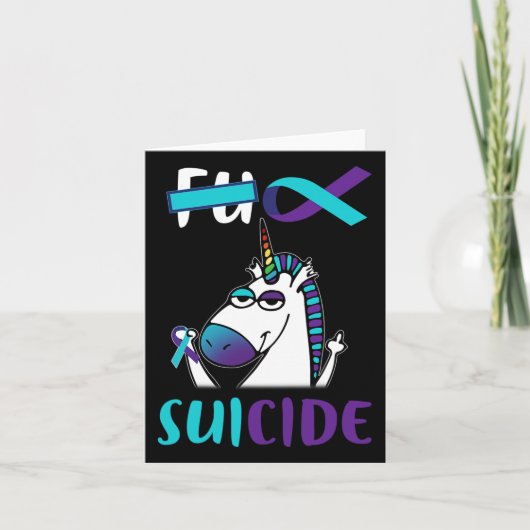 Carte Sensibilisation à la prévention du suicide Unicorn (Devant)