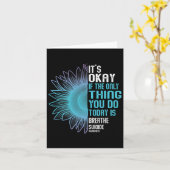 Carte Sensibilisation À La Prévention Du Suicide Violet (Fleur jaune)