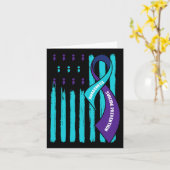 Carte Sensibilisation À La Prévention Du Suicide Violet (Fleur jaune)