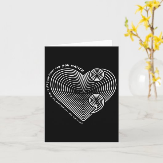 Carte Sensibilisation à la santé mentale Coeur Semi-côlo (Fleur jaune)