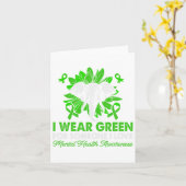 Carte Sensibilisation à la santé mentale Porter vert -th (Fleur jaune)